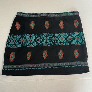 YA Los Angeles black embroidered mini skirt sizeL